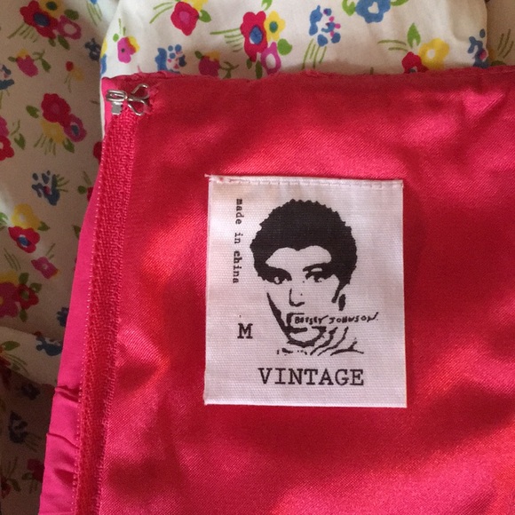 Betsey Johnson “Vintage” strapless, floral dress - Picture 3 of 5